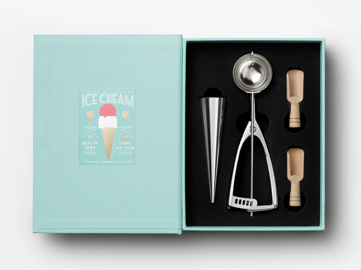 Geschenke für Mitarbeiter und Kunden für Firmenjubiläum, Sommerfest, Firmenevent - Geschenkset Eiscream Utensilien