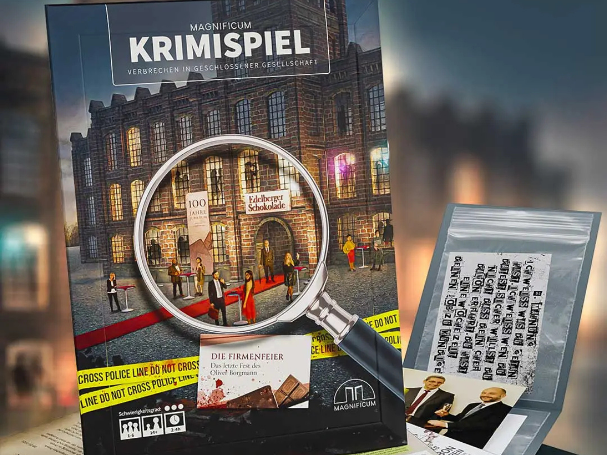 Geschenke für Mitarbeiter und Kunden für Firmenjubiläum, Sommerfest, Firmenevent - Ermittlerspiel Firmenfeier