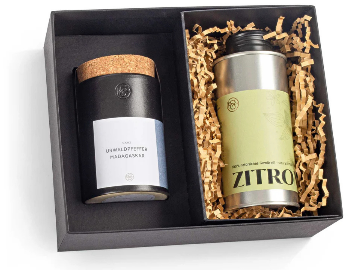 Gewürz-Geschenksets zu Weihnachten für Feinschmecker - Zitronenöl & Urwaldpfeffer