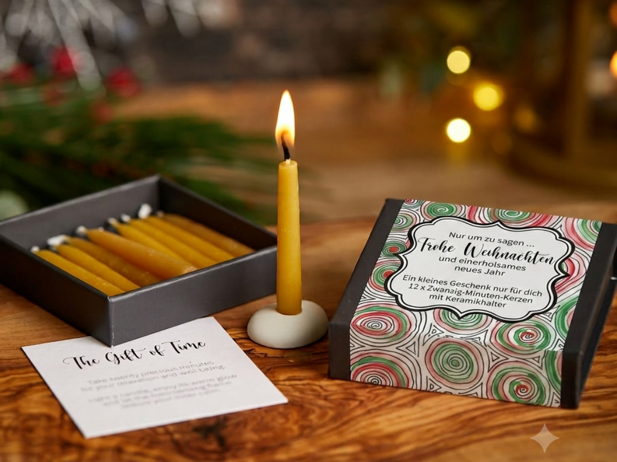 Originelle Weihnachtsgeschenke für Mitarbeiter - Kerzen-Geschenkset Weihnachten