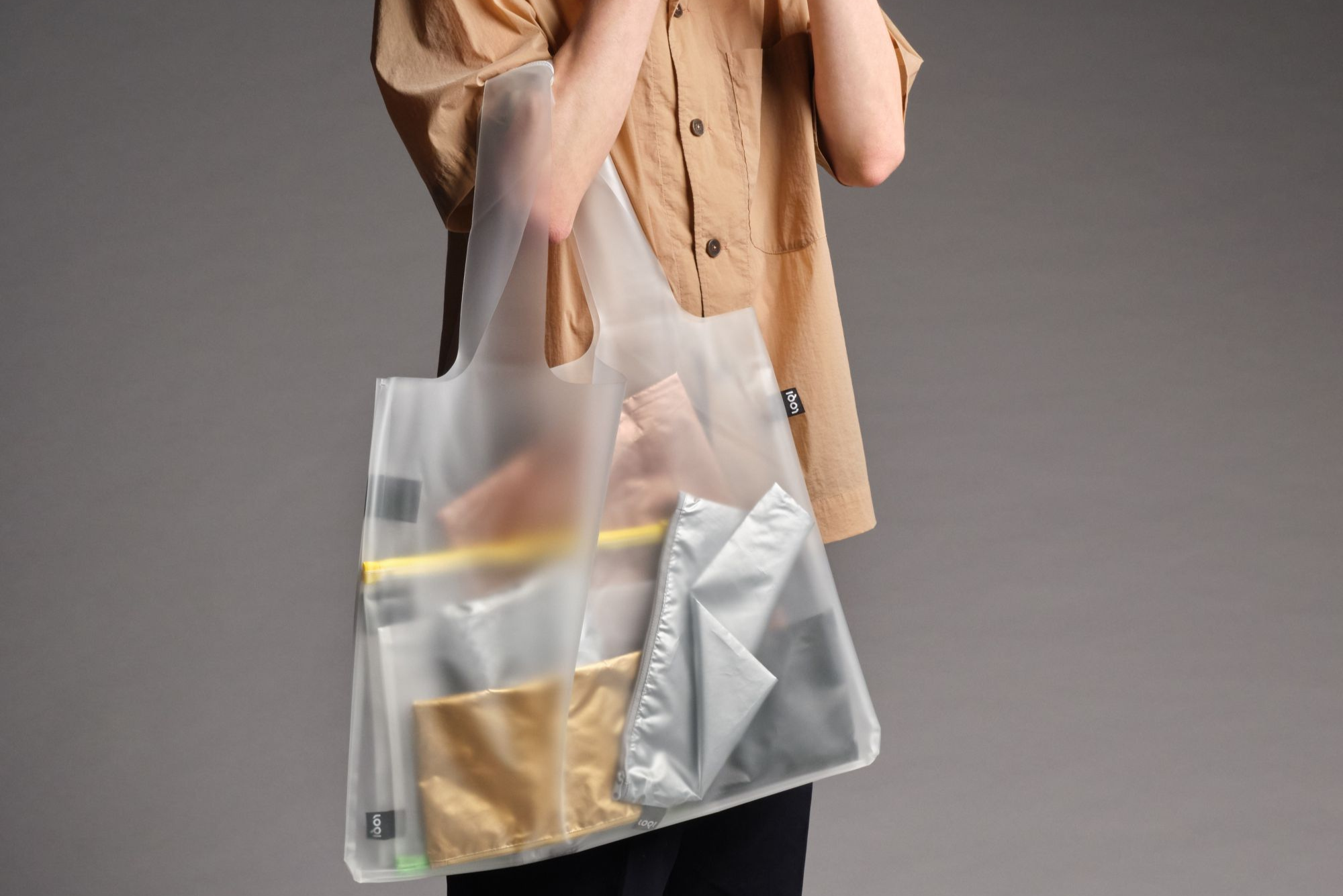 Transparente Jutetasche mit Branding