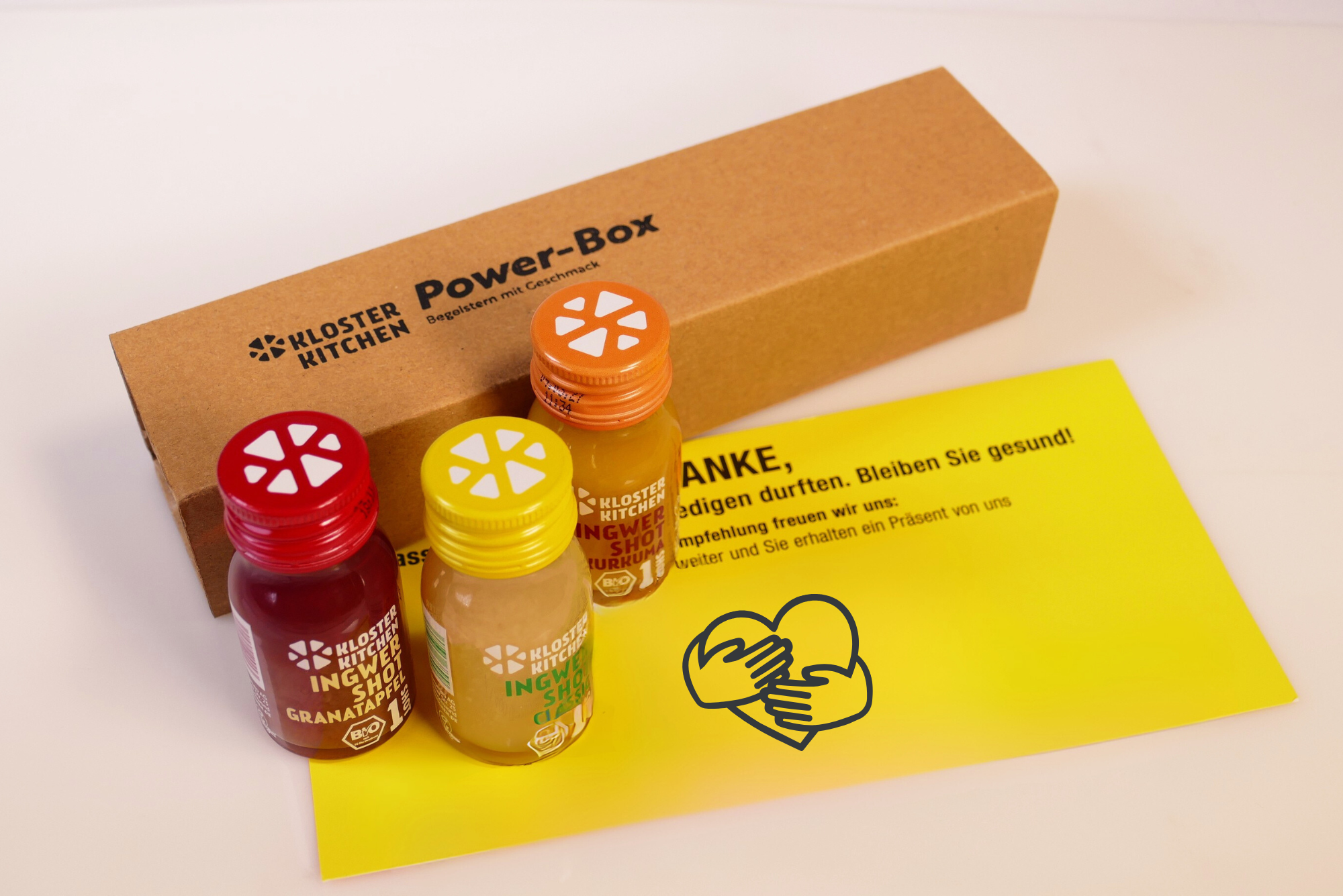 Wellness- und Gesundheitsgeschenke für Kunden & Mitarbeiter - Ingwershot-Geschenkset PowerBox