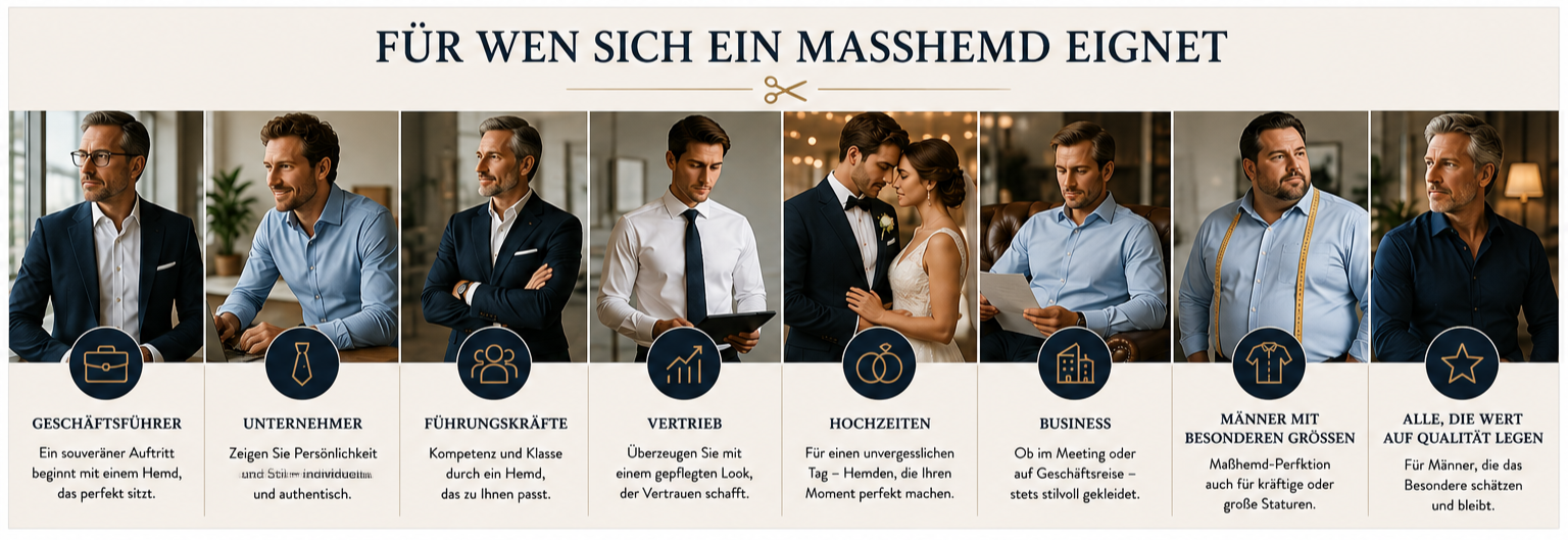 Infografik: Für wen sich ein Maßhemd eignet