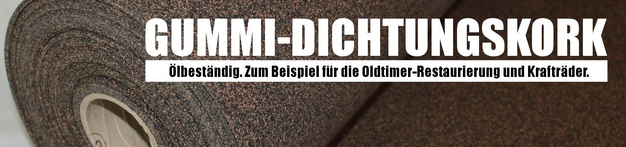 Gummikork. Dichtungskork. Gummi- und Korkgranulat mit PU gebunden. Ölbeständig.