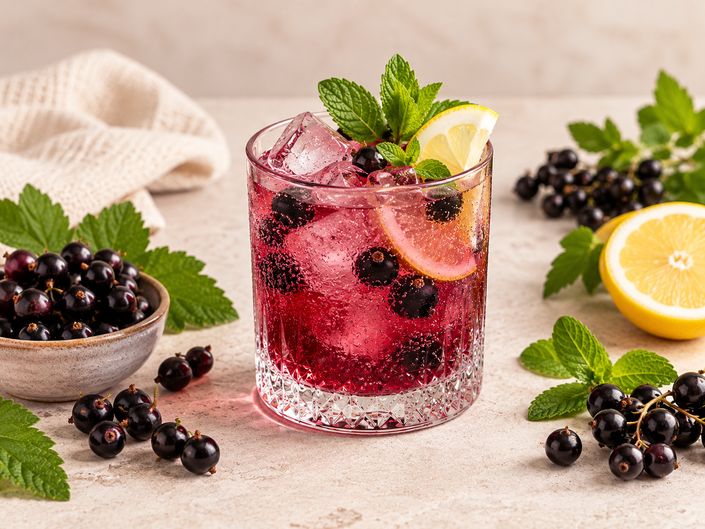 Shrub Schwarze Johannisbeere Spritz
